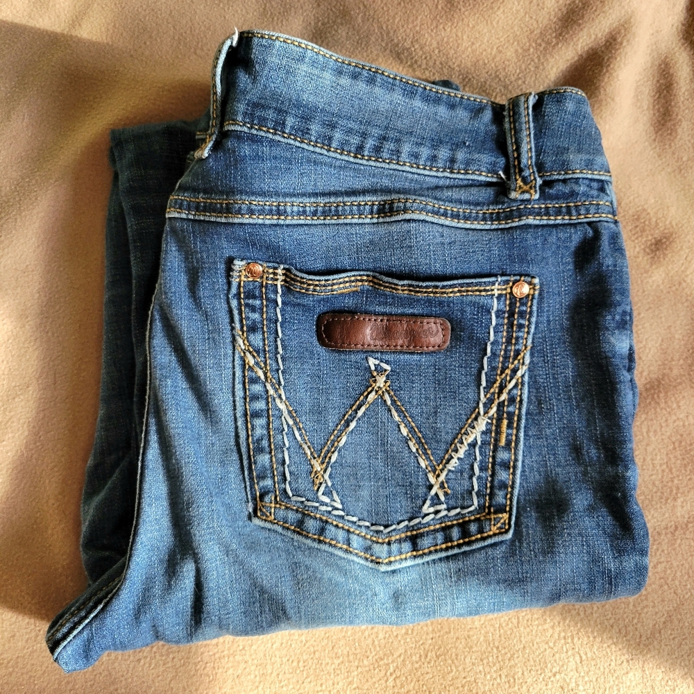 Wrangler Blue Denim Jeans Size 13/34